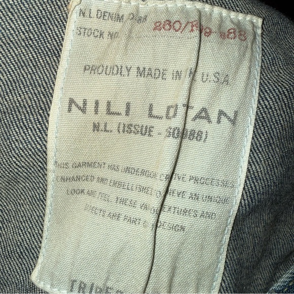 Nili Lotan Emerson Wide Barrel Leg Denim Jeans Pants-Classic Wash-Size 30 - Picture 13 of 15